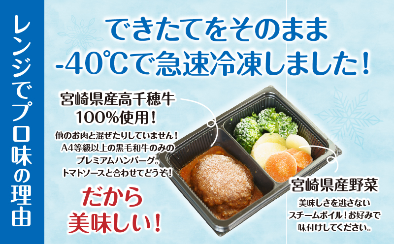 《一度に届く》レンジでプロ味！4種セット｜黒毛和牛 コロッケ からあげ ジューシー 鶏もも肉 スパイス ハンバーグ 温野菜 プレート 高千穂牛 旨み チキン南蛮 レンジ 冷凍 冷凍食品 簡単調理 時短調理 一人暮らし 献立 弁当｜ _Tk005-098