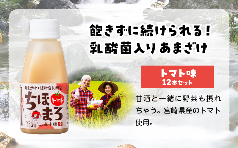 乳酸菌入りあまざけ ちほまろ 150g　12本セット【トマトのみ】 | ノンアルコール 贈答 贈り物 おすそ分け 日課 ドリンク 飲み物 乳酸飲料 飲料 宮崎県 高千穂町 |_Tk015-017-i12