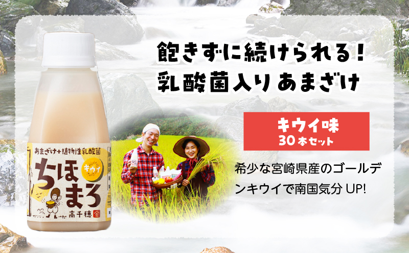 乳酸菌入りあまざけ ちほまろ 150g　30本セット【キウイのみ】| セット 飲み比べ 味比べ 詰め合わせ 無添加 砂糖不使用 日課 ノンアルコール 飲み物 ドリンク 飲料 お歳暮 贈り物 ギフト プレゼント 宮崎県 高千穂町 |_Tk015-031-h30