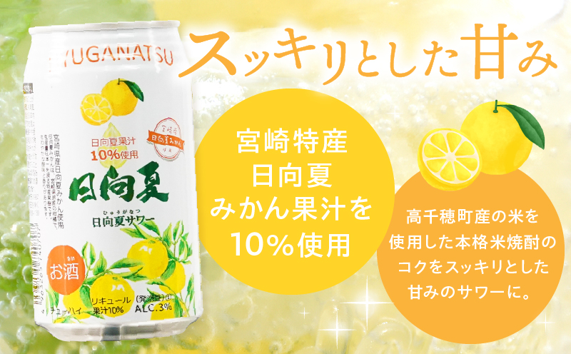 【缶チューハイ】日向夏サワー 350ml缶 24本セット| チューハイ お酒 酒 アルコール 3％ リキュール 果汁10％ サワー 飲みやすい 日向夏 果物 果汁 フルーツ フルーティー フレーバー 宮崎県産 日向夏みかん ロット まとめ買い ストック 炭酸 飲料 ドリンク プレゼント ギフト 宮崎県 高千穂町 | _Tk023-018