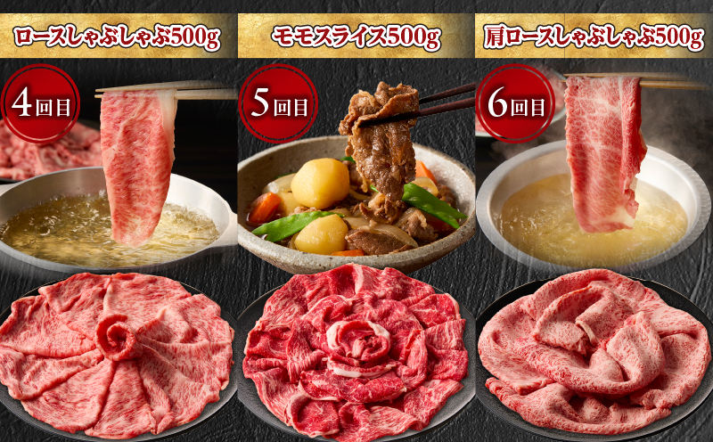 【6か月定期便】宮崎牛バラエティ定期便| 牛肉 肉 ロース スライス モモスライス 肩ローススライス しゃぶしゃぶ 煮物 すき焼き 霜降り 普段使い 料理 アウトドア キャンプ バーベキュー BBQ 贈り物 贈答 パーティー ギフト 国産 プレゼント 鍋パーティー 鍋パ クリスマス |_Tk031-t023