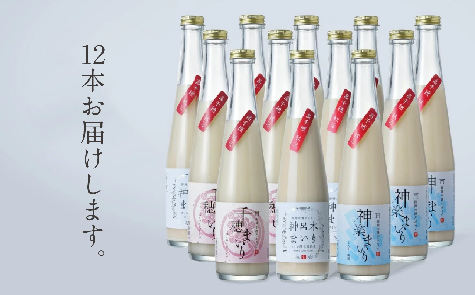 どぶろく 飲み比べセット 300ml×12本（3種×各4本セット） ギフト 和まっこり にごり酒 濁り酒 濁酒 高千穂 宮崎 神話の里 敬老の日 ふるさと納税 どぶろく 飲み比べ 千穂まいり 神楽まいり 神呂木まいり お酒 酒 アルコール 晩酌 贈答 贈り物 ギフト プレゼント 宮崎県 高千穂町 _Tk015-015