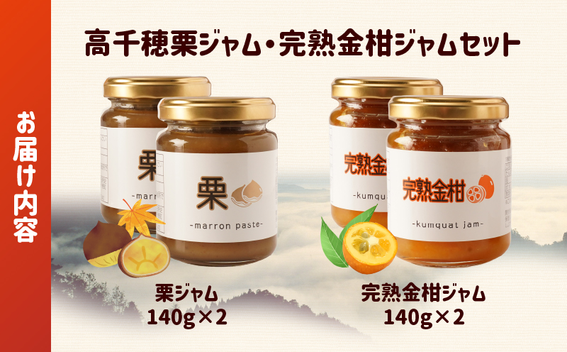 高千穂栗ジャム・完熟金柑ジャムセット_Tk054-002