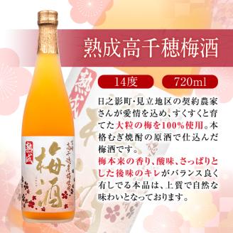 熟成高千穂梅酒 14度(720ml×2本)うめ酒 リキュール アルコール 飲料【MU024】【日之影町村おこし総合産業(株)】