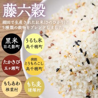 藤六穀(計3袋) 六穀 雑穀 棚田米 お米 米【TT004】【一般社団法人 ツーリズム高千穂郷】