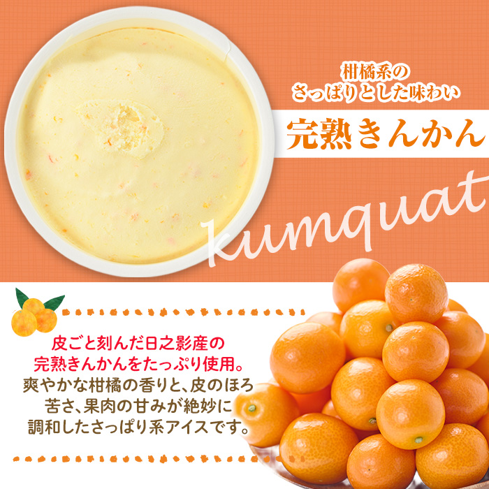 ひのかげ 完熟金柑 アイスクリーム(120ml×6個) アイス スイーツ デザート 詰め合わせ セット 冷凍 お取り寄せ グルメ きんかん＜離島配送不可＞ 【MU035】【日之影町村おこし総合産業(株)】