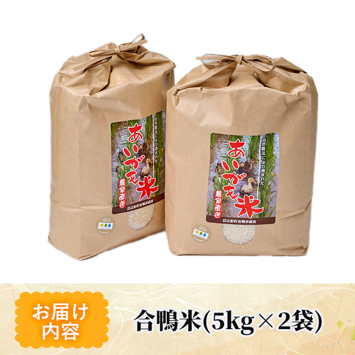 ＜ 新米 ・ 令和7年産 ＞＜数量限定＞ 合鴨 米 (5kg×2袋) 白米 精米 国産 ご飯 アイガモ 合鴨農法 10kg お米 ごはん【MU027】【日之影町村おこし総合産業(株)】