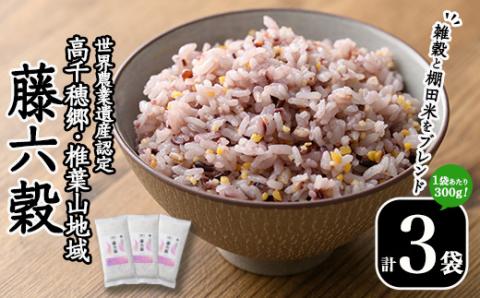 藤六穀(計3袋) 六穀 雑穀 棚田米 お米 米【TT004】【一般社団法人 ツーリズム高千穂郷】