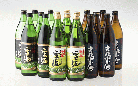 (D-2)本格そば焼酎雲海飲み比べ18本セット
