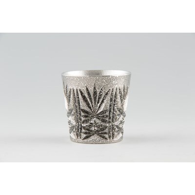 薩摩錫器　切子グラス黒