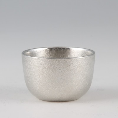 薩摩錫器　ぐい呑(白)