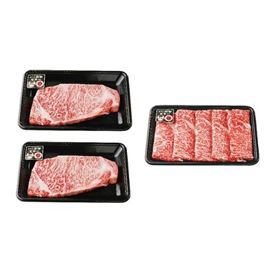 鹿児島黒牛サーロインステーキ(2枚)・すきやきセット(鹿児島県)【配送不可地域：離島】