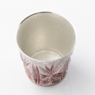 薩摩錫器　切子グラス赤