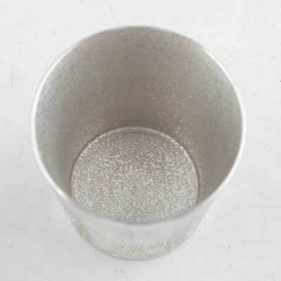 薩摩錫器　切子グラス白