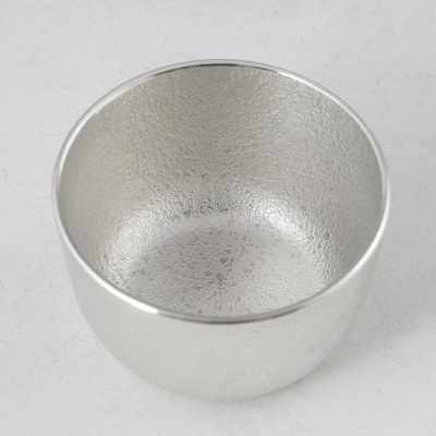 薩摩錫器　ぐい呑(白)