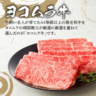 【肉のヨコムラ】鹿児島県産 黒毛和牛ローススライス（すき焼き・しゃぶしゃぶ用）　K189-001