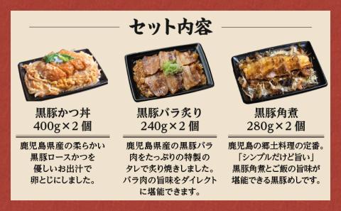 【かごしま黒豚 六白亭】黒豚めし詰合せ 6個　K163-004