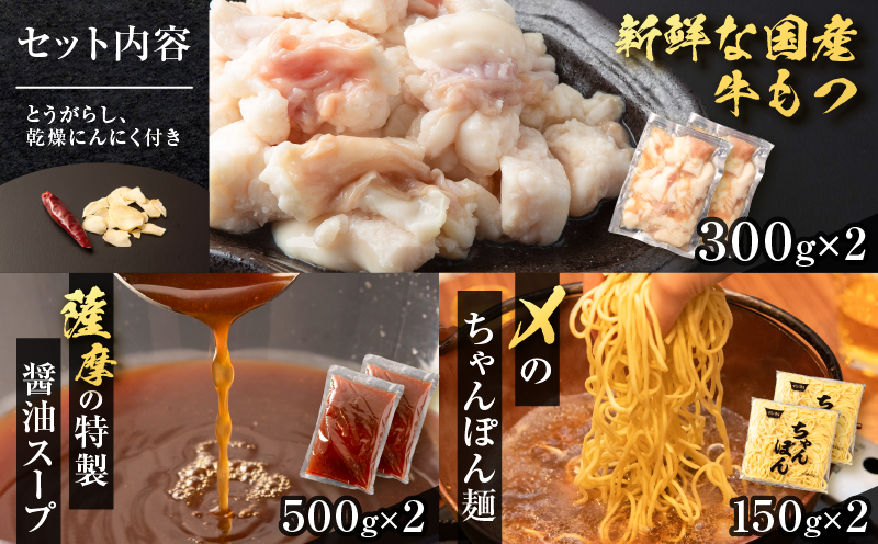 寺師の国産牛もつ鍋セット 4～5人前　K005-001