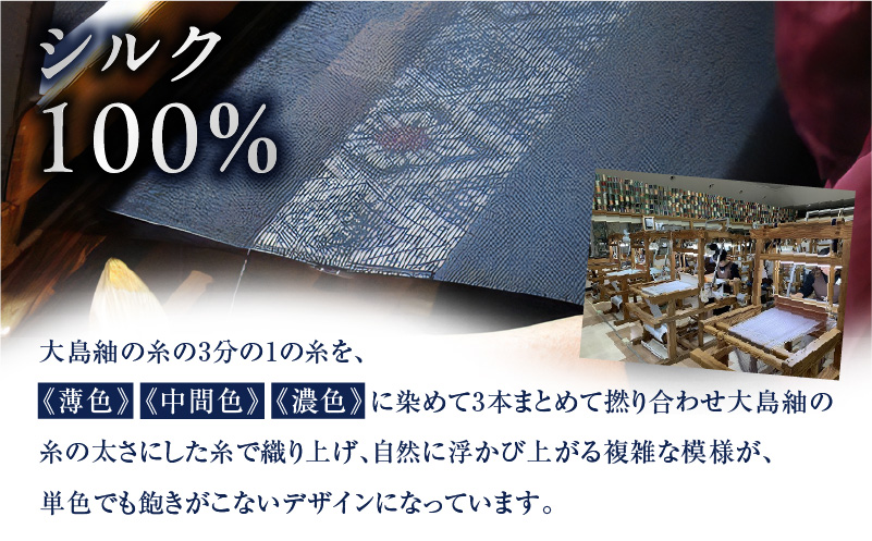 CHANCE（シャンス）大島紬ストール(5)ライトブルー　K054-001_5