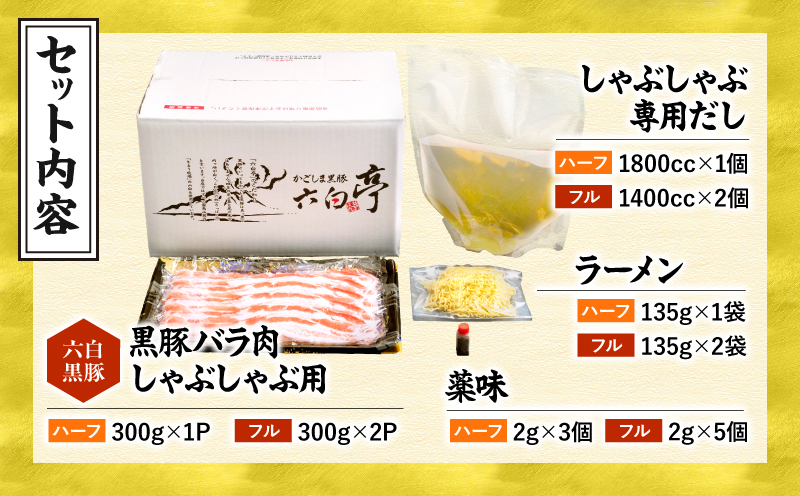 【かごしま黒豚 六白亭】黒豚しゃぶしゃぶセット フル　K163-018_02