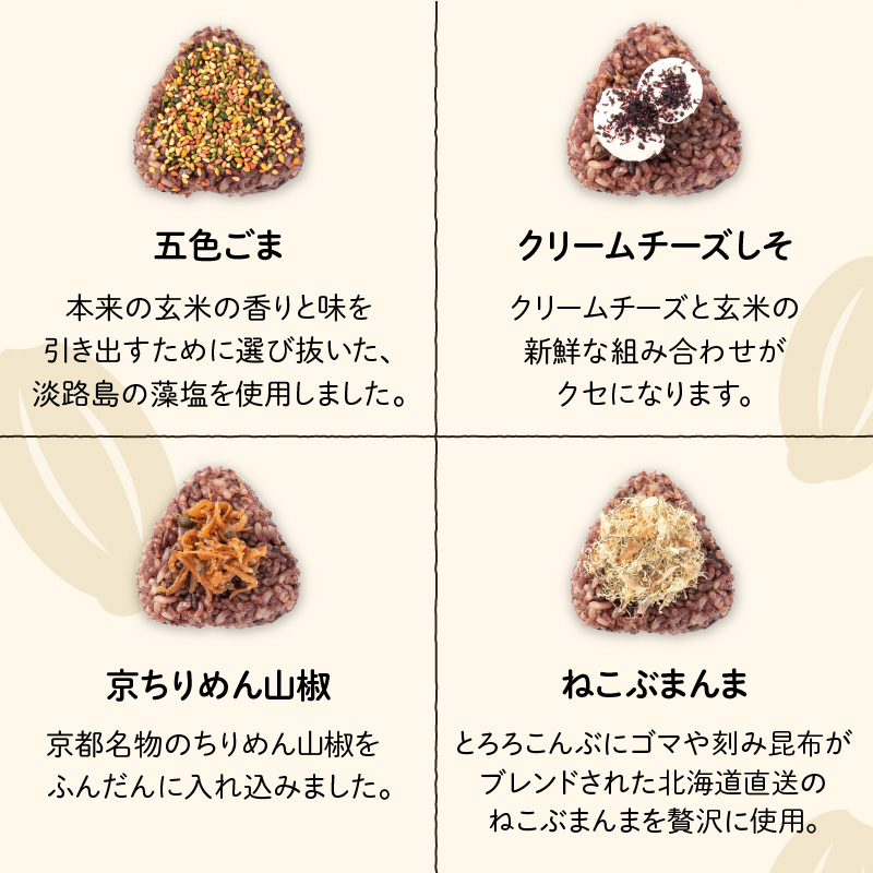 【7営業日以内に発送】冷凍玄米おむすび おまかせパック 10個入り　K182-001