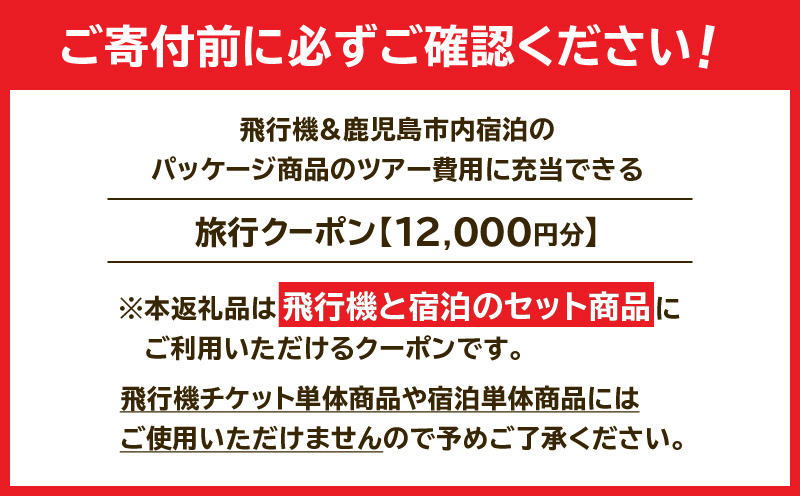 鹿児島市に泊まるふるさと納税旅行クーポン【12,000円分】　K349-001_12