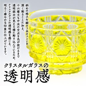 島津薩摩切子　猪口（大） cut18 島津紫　K010-003_3