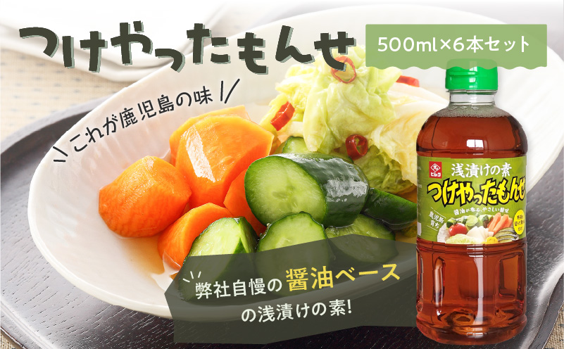 【5営業日以内に発送】ヒシク藤安醸造　浅漬けの素　つけやったもんせ　500ml×6本セット　K026-013