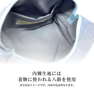 CHANCE（シャンス）大島紬キャラメルポーチ【ブラック】　K054-005