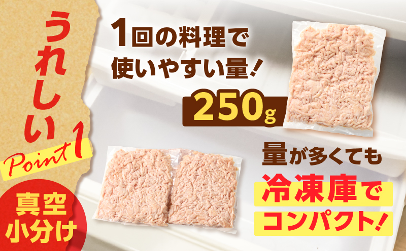 国産鶏モモミンチ＜うす塩＞ 計500g　K025-016_01