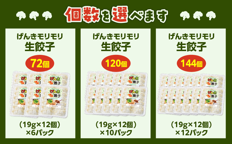 げんきモリモリ生餃子 72個　K027-010_01