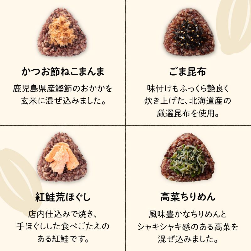 【7営業日以内に発送】冷凍玄米おむすび おまかせパック 10個入り　K182-001