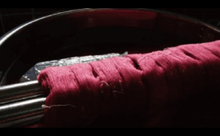 大島紬　黒キイトストール ②黒　K040-003_2