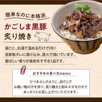 【7営業日以内に発送】【岩元精肉店】かごしま黒豚炙り焼き＆かごしま黒豚ハンバーグセット　K045-002