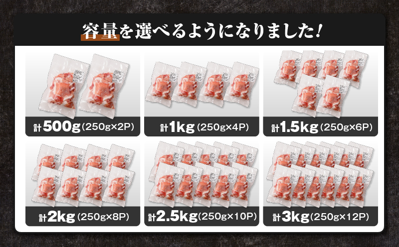 【14営業日以内に発送】【数量限定】鹿児島県産 黒豚切り落とし 3kg　K025-001_06
