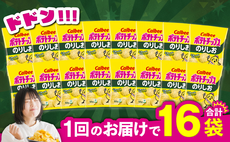 カルビー ポテトチップス【のりしお】16袋　K194-002_07