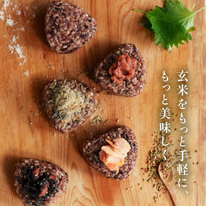 【7営業日以内に発送】2種から選べる！冷凍玄米おむすび 5個入り (1)塩　K182-004_01