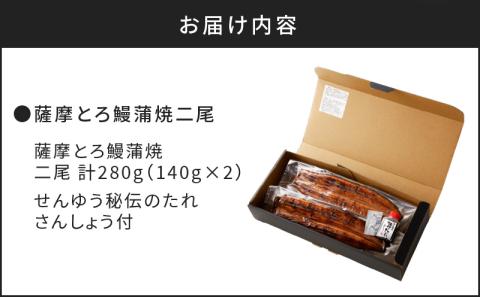 薩摩とろ鰻蒲焼二尾　K190-001