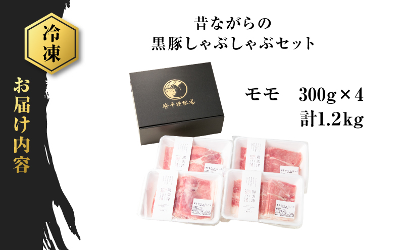 昔ながらの黒豚しゃぶしゃぶ1.2㎏＜モモ＞　K125-007