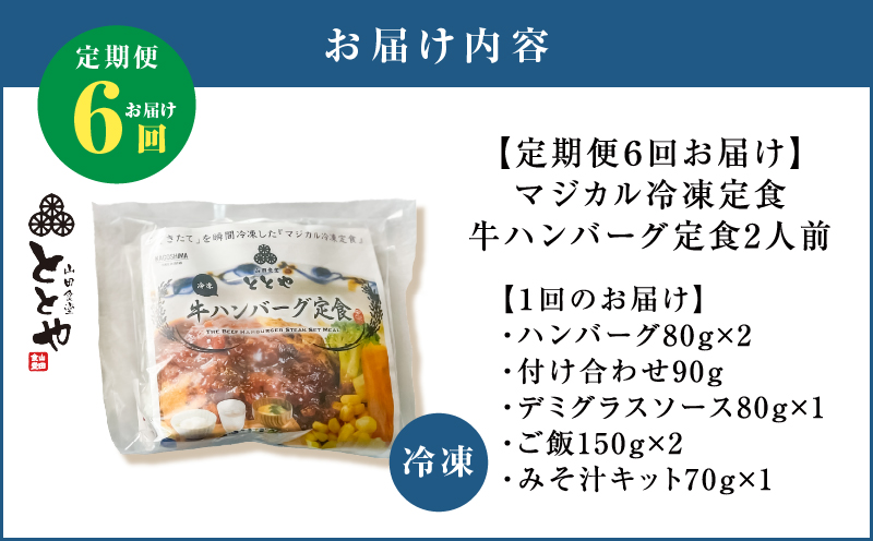【全6回定期便】マジカル冷凍牛ハンバーグ定食　K258-T03_b