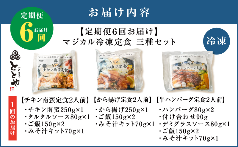 【全6回定期便】マジカル冷凍定食三種セット　K258-T04_b