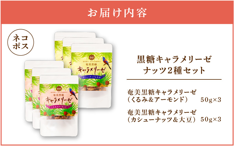 黒糖キャラメリーゼ ナッツ2種セット　K275-004