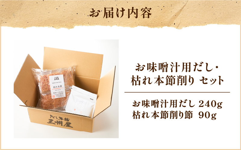 【5営業日以内に発送】お味噌汁用だし・枯れ本節削りセット　K279-004