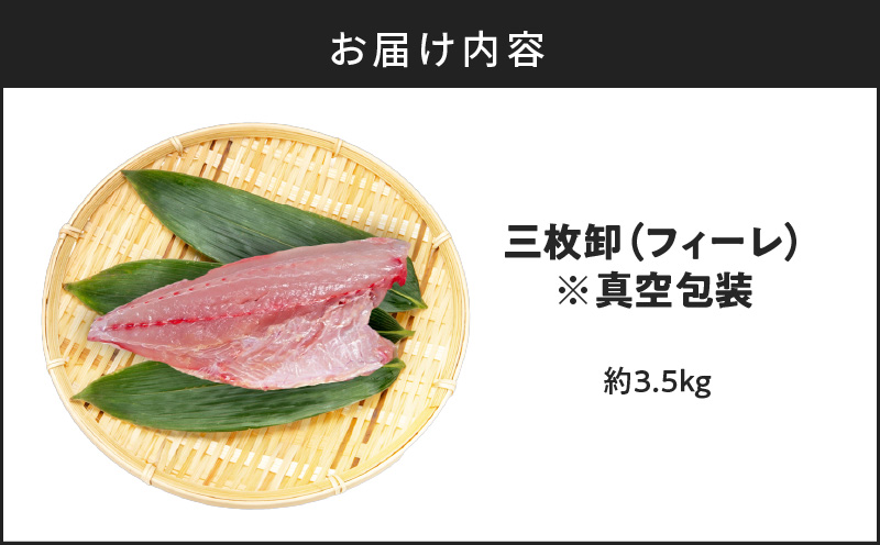 鹿児島県産カンパチ 約3.5kg 三枚卸（フィーレ） 活〆※真空包装　K294-003_02
