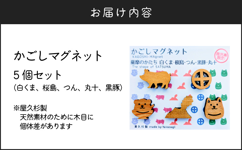 かごしマグネット 5個セット　K391-004