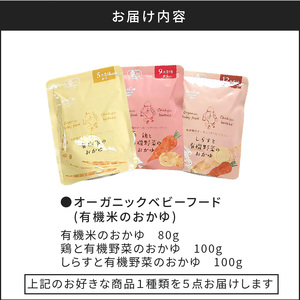 地球畑の有機ベビーフード（有機米のおかゆ）「12か月ごろから」しらすと有機米のおかゆ　K015-002_3