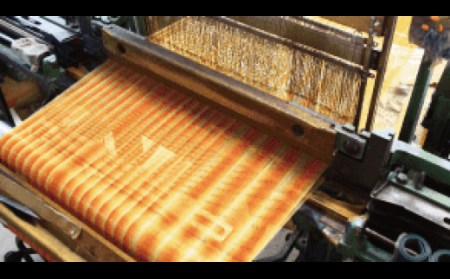 大島紬　黒キイトストール ①ワイン　K040-003_1