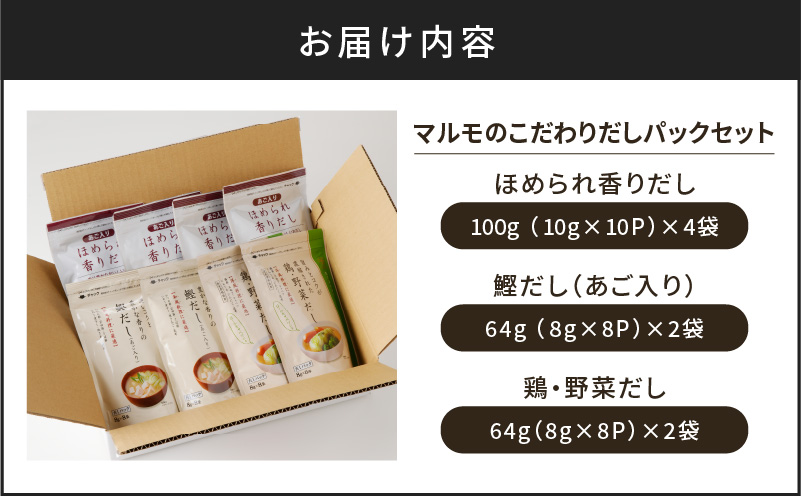 【7営業日以内に発送】マルモのこだわりだしパックセット　K233-010