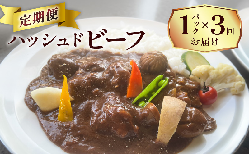 【洋食グリル肝付】定期便 ハッシュドビーフ 1パック×3回　K084-T01