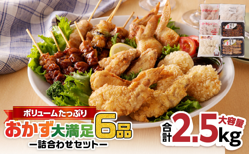 【大容量合計2.5kg】ボリュームたっぷりおかず大満足6品詰合わせセット　K219-002